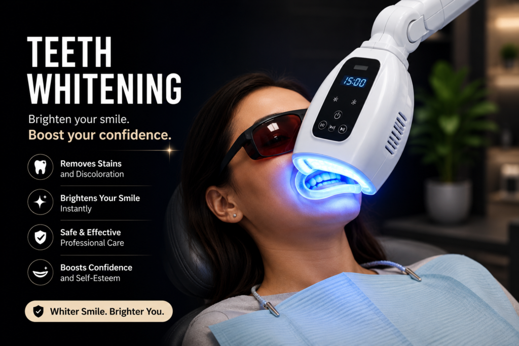 teeth whitening at Revive Dental & Cosmetic Care Rohini